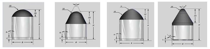 Diamond conical PDC inserts